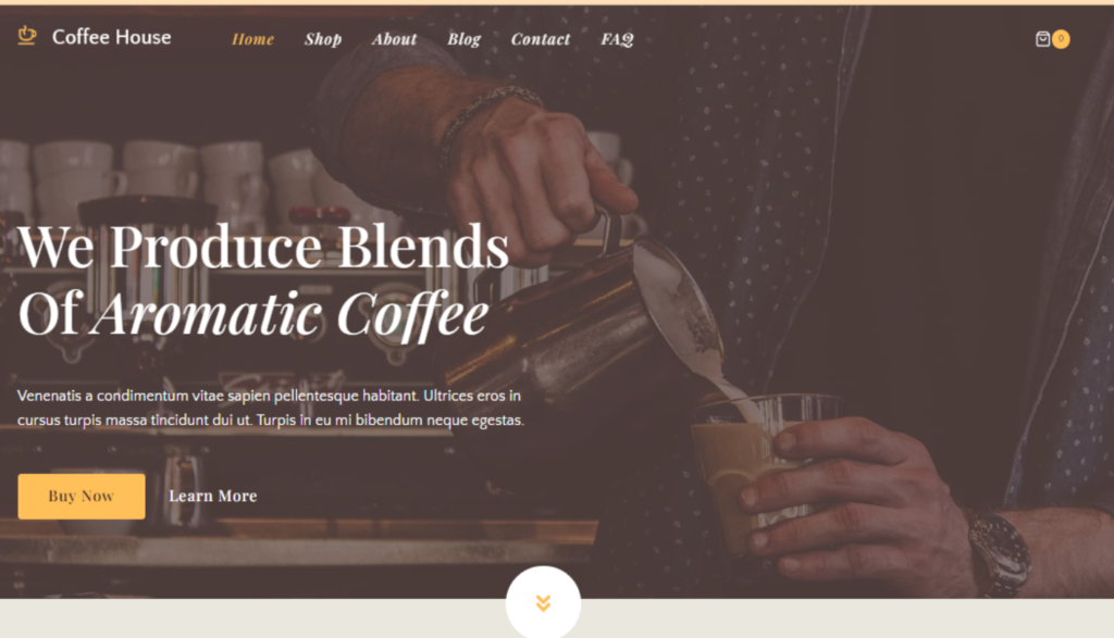 Cofee Website design