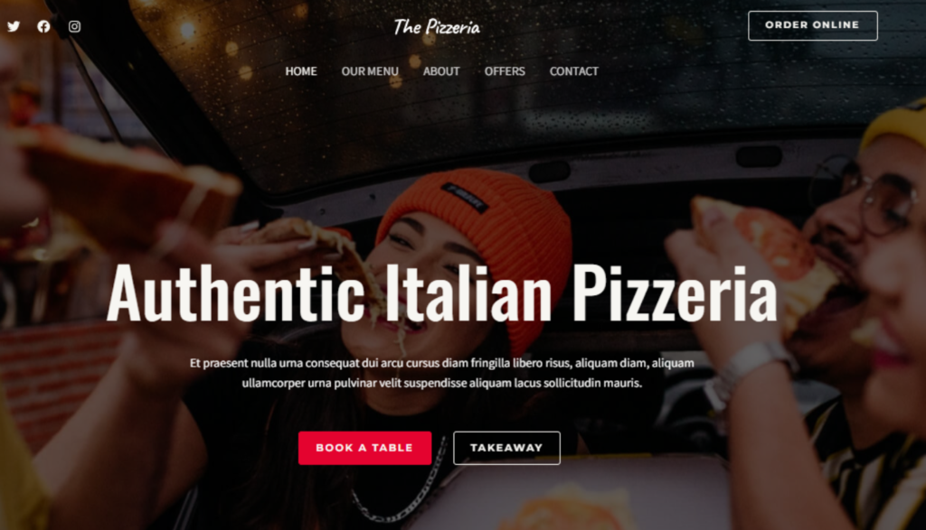 pizzeria Website Design