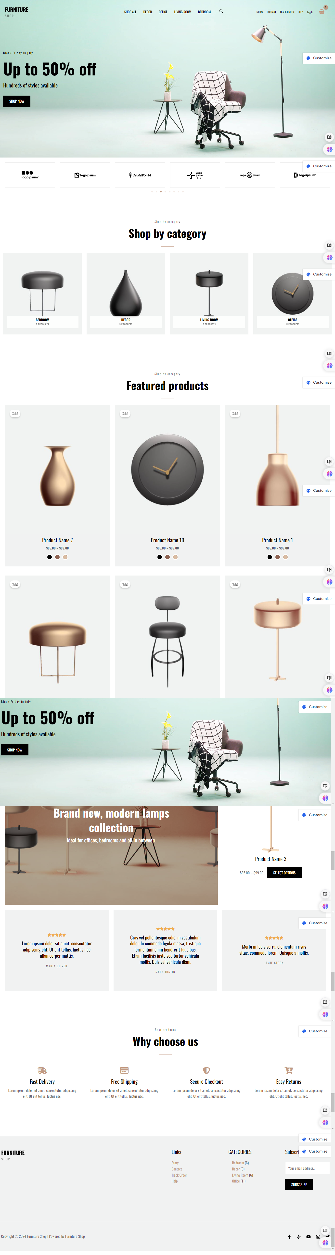 furniture shop Web Design